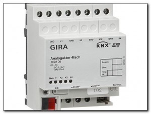 Gira Wyrobnik analogowy poczwórna KNX/EIB modułowy 102200