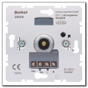 Berker - Hager Potencjometr obrotowy DALI z wbudowanym zasilaniem 2898