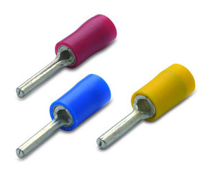 BM GROUP Końcówka igiełkowa izolowana z PVC z antywibracyjną tulejką miedzianą 1.5/12 z przekrojem 0.25-1.5 mm² - Czerwona (100 szt.) 90150
