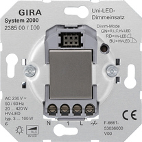Gira Uniwersalny podtynkowy ściemniacz LED przyciskowy System 2000 - 238500
