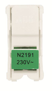 ABB Zestaw z diodą do 1-modułowego wyłacznika lub przycisku - Zenit - Zielony - N2191 VD