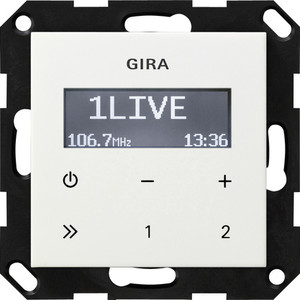 Gira Radio podtynkowe z RDS bez głośnika System 55 biały 228403