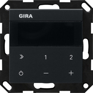 Gira Radio podtynkowe IP WiFi Bluetooth bez głośnika System 55 czarny matowy 2320005