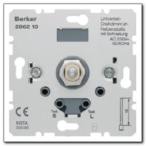 Berker - Hager Rozszerzenie uniwersalnego ściemniacza obrotowego z płynną regulacją 286210
