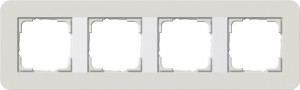 Gira Ramka poczwórna Gira E3 Jasnoszary/czysta biel 0214411