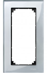 Ramka Merten M-Elegance szkło podwójna, bez poprzeczki Diamentowy MTN4025-3260