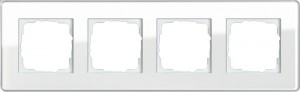 Gira Ramka poczwórna Gira Esprit Szkło C białe 0214512