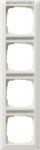 Gira Ramka poczwórna z polem opisowym pionowe Standard 55 biały 111403
