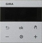 Gira Regulator temperatury pomieszczenia z wyświetlaczem Display System 3000 System 55 kolor aluminium - 539326