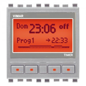 Vimar Przełącznik czasowy programowalny 120-230V 2M - Srebrny - 20448.N