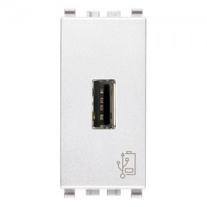 Vimar Eikon Gniazdo ładowarki USB 5V 1,5A dla 120-230V 1M - Białe - 20292.B