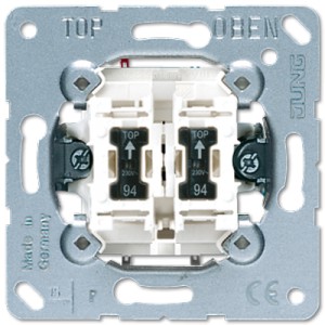 Jung Mechanizm przełącznika seryjny standardowy z podświetleniem i blokadą - 10 AX / 250 V - 505KOVU5