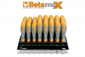 Beta Zestaw kluczy nasadowych krótkich Betamax 942BX na półce 43szt. 5-13mm 009420701