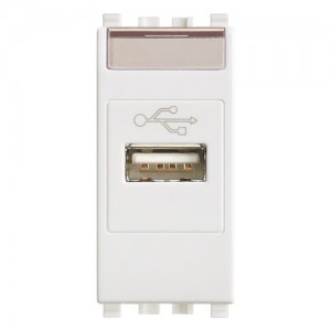 Vimar Eikon Gniazdo USB transmisja danych 1M - Białe - 20345.B