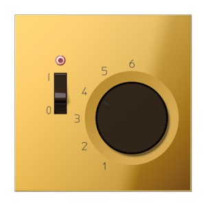 Jung Regulator temperatury 24V z przełącznikiem - w kolorze złota - TRGO241