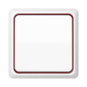 Jung Przełącznik CD Plus Pojedynczy – Biały – Ramka wewnętrzna – Czerwona