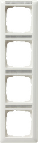 Gira Ramka poczwórna z polem opisowym pionowe Standard 55 biały 111403