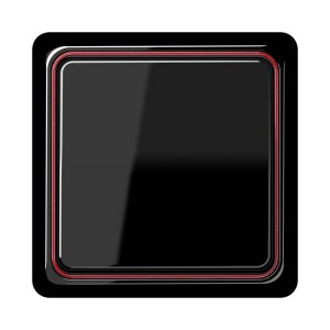 Jung Przycisk CD Plus Pojedynczy – Czarny – Ramka wewnętrzna – Czerwona