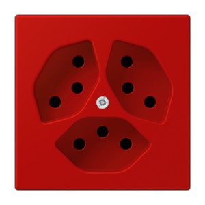 Jung Gniazdko Szwajcarskie 3-krotne Les Couleurs® Le Corbusier - Rouge vermillon 31 - LC1523-13-32090