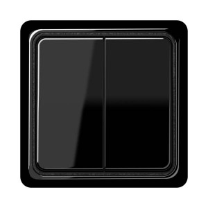 Jung Przełącznik CD Plus Podwójny Standardowy – Czarny – Ramka wewnętrzna – Granit