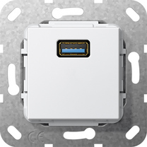 Gira Gniazdo podtynkowe Rozgałęźnik kablowy USB 3.0 A (Biały) 568303