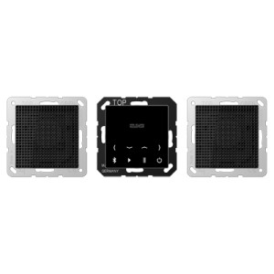 Jung Zestaw Stereo: Moduł Bluetooth (Czarny) + 2 Głośniki (Czarne) - BTCA528SW