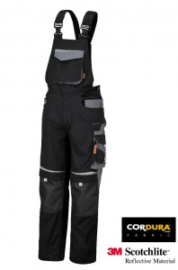 Beta Spodnie robocze na szelkach z wieloma kieszeniami czarno-szare (Seria 7823) Rozmiar XL 078230004