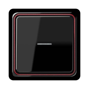 Jung Przełącznik CD Plus Podświetlony – Czarny – Ramka wewnętrzna – Czerwona
