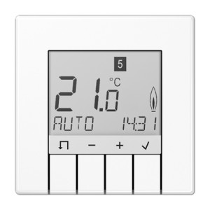 Jung Regulator temperatury 230V z wyświetlaczem - Uniwersalny - Biały - TRUDLS231WW