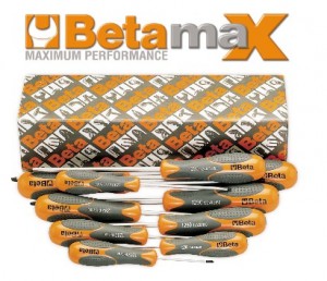 Beta Zestaw wkrętaków BetaMAX krzyżowych Phillips® (Seria 1292) i płaskich wąskich (Seria 1294) 7szt. 012930207