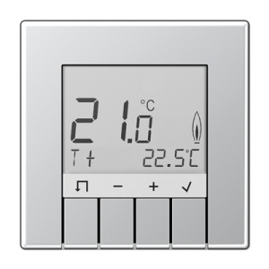 Jung LS Regulator temperatury 230V z wyświetlaczem - Standardowy - Aluminium - TRDAL231