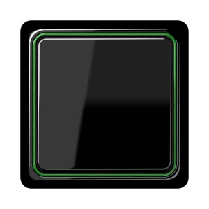 Jung Przełącznik CD Plus Pojedynczy – Czarny – Ramka wewnętrzna – Zielona