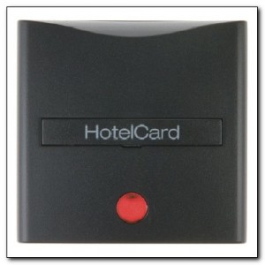 Berker - Hager Łącznik na kartę hotelową-nasadka z nadrukiem i czerwoną soczewką 16401606
