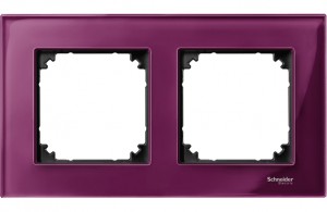 Ramka Merten M-Elegance szkło podwójna, Rubinowy MTN4020-3206