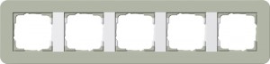 Gira Ramka pięciokrotna Gira E3 Szarozielony/czysta biel 0215415