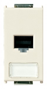 Vimar 8000 Gniazdo komputerowe RJ45 Kat. 5e Netsafe ekranowane (FTP110) 1M - Białe - 08459.5