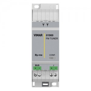 Vimar Tuner radiowy FM z funkcją RDS, złączem do zewnętrznej anteny FM i terminatorem linii 2M - 01900