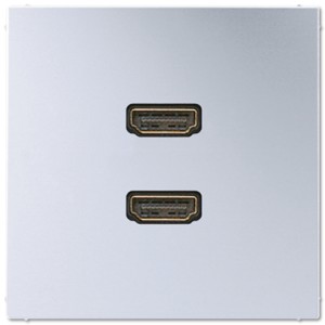 Jung Gniazdo multimedialne: 2 x HDMI - Aluminium - MAAL1133