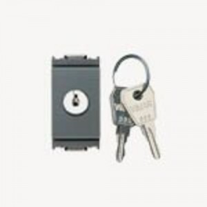 Vimar Przycisk kluczowy 1P NO 16A 250V z kluczem 000 1M - Antracyt - 16180.CU
