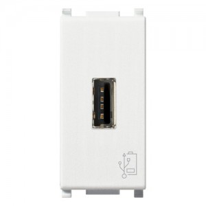 Vimar Plana Gniazdo ładowarki USB 5V 1,5A dla 120-230V 1M - Biały - 14292