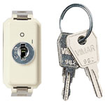 Vimar Łącznik kluczowy 2P 10AX z kluczem - Biały - 08381