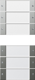 Gira Zestaw klawiszy sześciokrotny (3+3) z opisami System 55 (Przezroczysty/Stalowy) 2136600