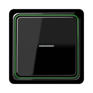 Jung Przełącznik CD Plus Podświetlony – Czarny – Ramka wewnętrzna – Zielona