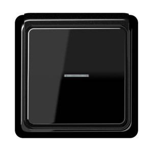 Jung Przycisk CD Plus Podświetlony – Czarny – Ramka zewnętrzna – Czarna