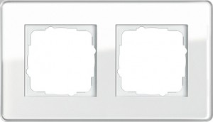 Gira Ramka podwójna Gira Esprit Szkło C białe 0212512