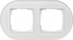 Gira Ramka podwójna Gira Studio szkło białe 0212130