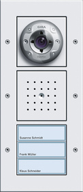 Wideodomofon natynkowy potrójny System Domofon biały 127066