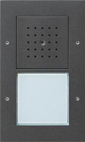 Bramofon natynkowy pojedynczy System Domofon antracytowy 126667