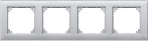 Merten M-Plan Ramka poczwórna aluminium MTN486460
