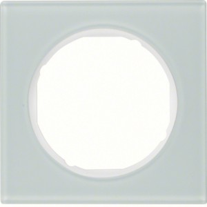 Berker Ramka 1-krotna R.3 szkło, biały 10112209